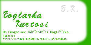 boglarka kurtosi business card